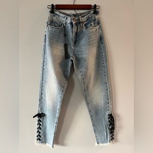 Side Tie Jeans